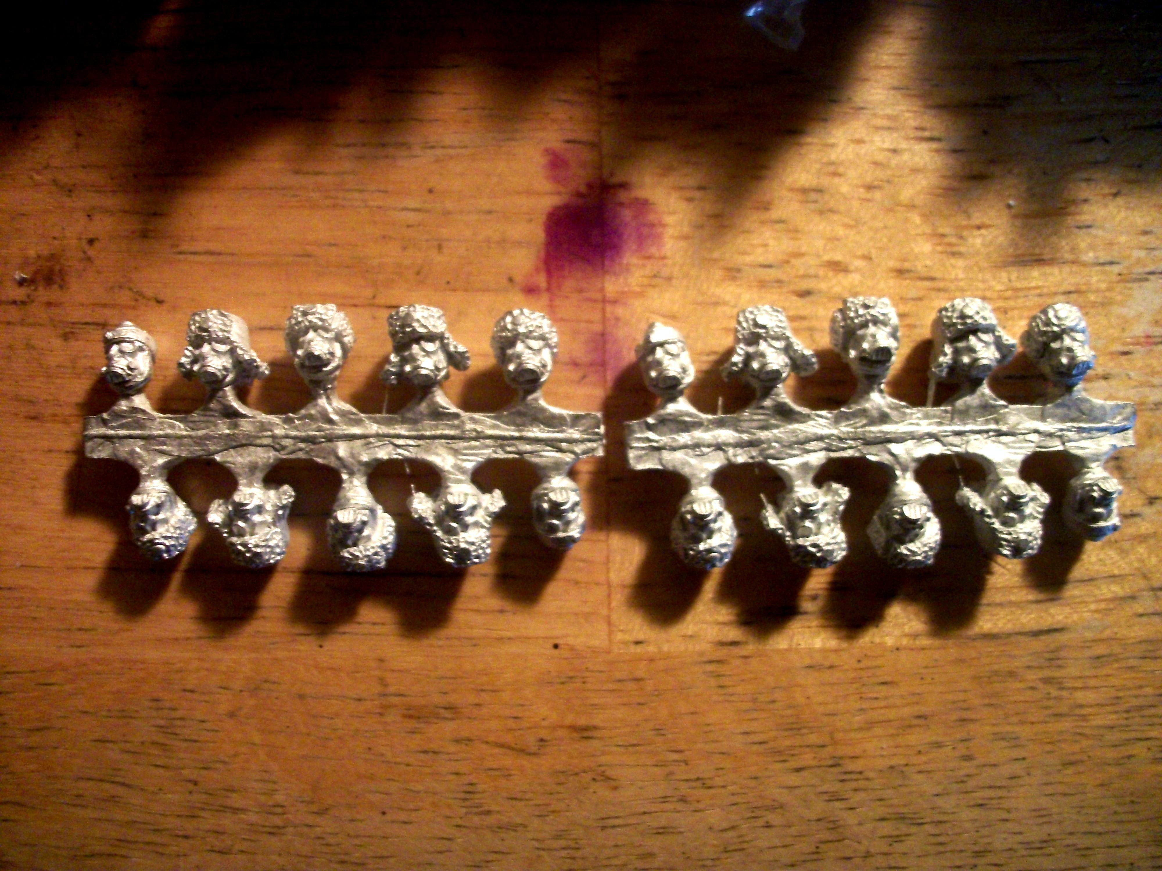 Custom Heads, Gas Masks, Imperial Guard Heads, Pig Iron, Pig Iron Heads